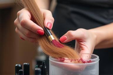 Salon hair colouring process
